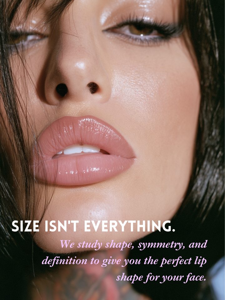We study shape, symmetry, and definition to give you the perfect lip shape for your face. Feel free to adjust the formatting to best suit your needs!